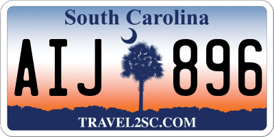 SC license plate AIJ896