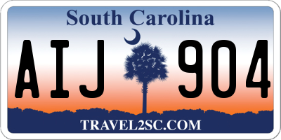 SC license plate AIJ904