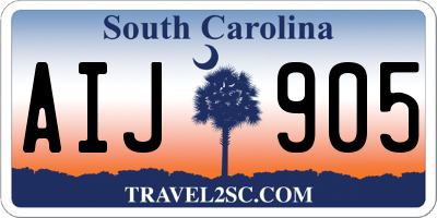 SC license plate AIJ905