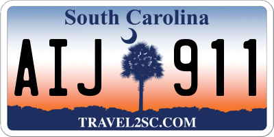 SC license plate AIJ911
