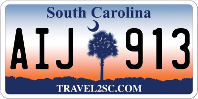 SC license plate AIJ913