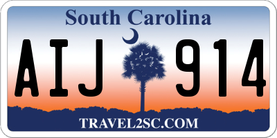 SC license plate AIJ914