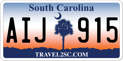 SC license plate AIJ915