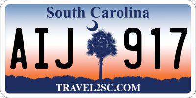 SC license plate AIJ917