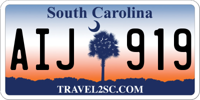 SC license plate AIJ919