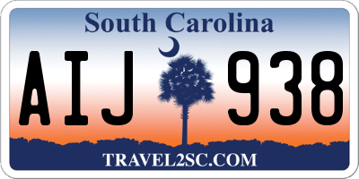 SC license plate AIJ938