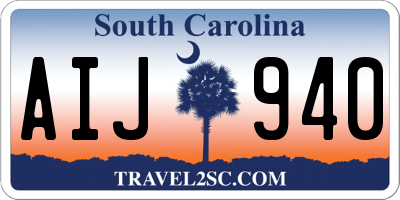SC license plate AIJ940
