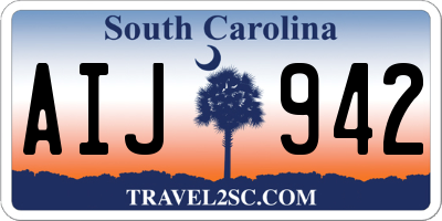 SC license plate AIJ942