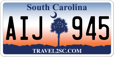 SC license plate AIJ945