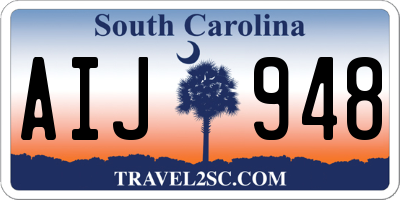 SC license plate AIJ948
