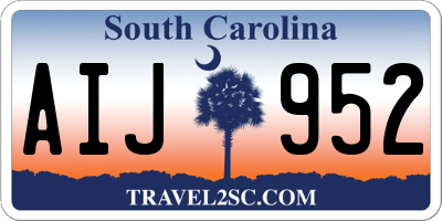SC license plate AIJ952