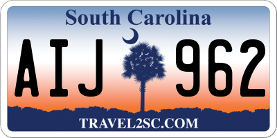 SC license plate AIJ962