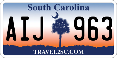 SC license plate AIJ963