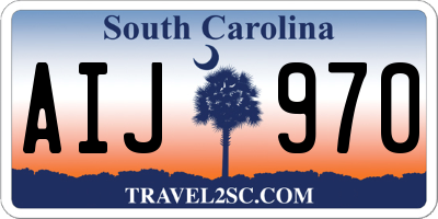 SC license plate AIJ970