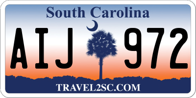 SC license plate AIJ972