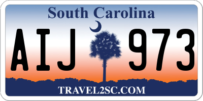 SC license plate AIJ973