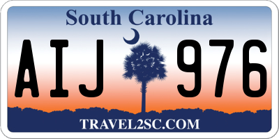 SC license plate AIJ976