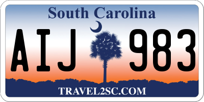 SC license plate AIJ983