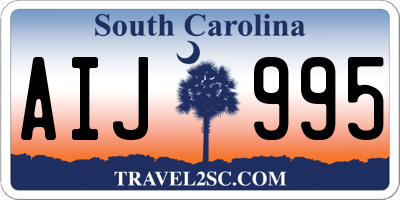 SC license plate AIJ995