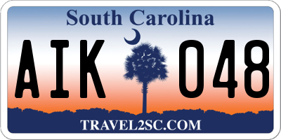SC license plate AIK048