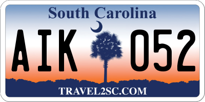SC license plate AIK052