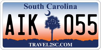 SC license plate AIK055