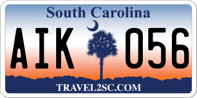 SC license plate AIK056