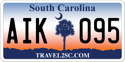 SC license plate AIK095