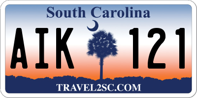 SC license plate AIK121
