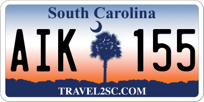 SC license plate AIK155