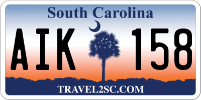 SC license plate AIK158
