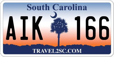 SC license plate AIK166