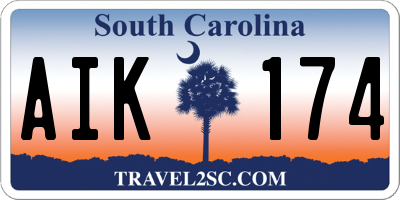 SC license plate AIK174