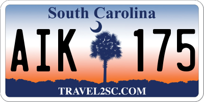 SC license plate AIK175