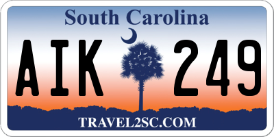 SC license plate AIK249