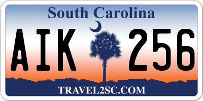 SC license plate AIK256
