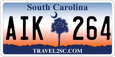 SC license plate AIK264