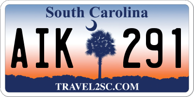 SC license plate AIK291