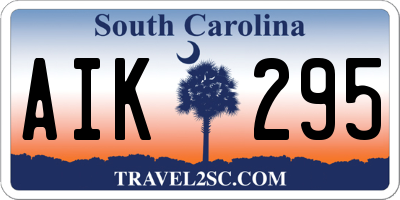 SC license plate AIK295