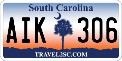 SC license plate AIK306