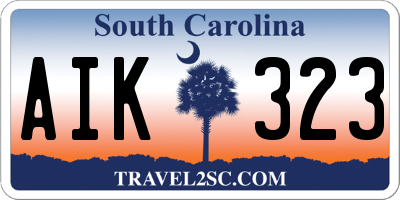 SC license plate AIK323