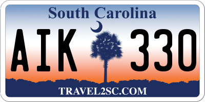 SC license plate AIK330