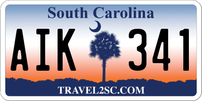 SC license plate AIK341