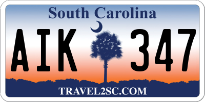 SC license plate AIK347