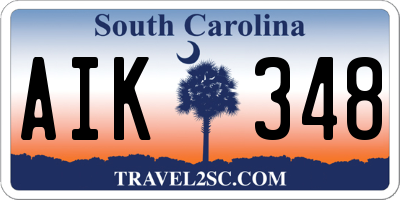 SC license plate AIK348