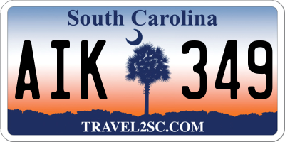 SC license plate AIK349