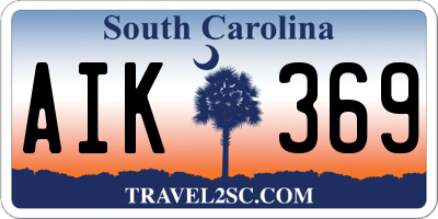 SC license plate AIK369