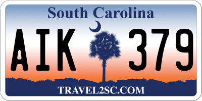 SC license plate AIK379