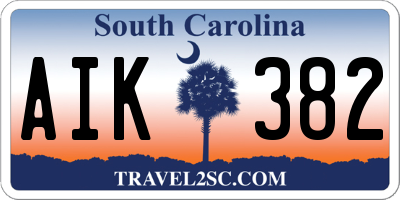 SC license plate AIK382