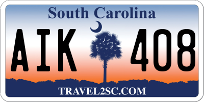 SC license plate AIK408